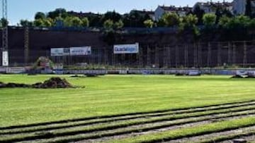 <b>MAL ESTADO. </b>El césped del Escartín volverá a ser plantado.