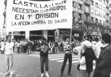 Aficionados del salamanca reivindican la presencia del equipo en primera.