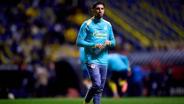 Diego Valdes of America during the final first-leg match between America and Monterrey as part of the Torneo Apertura 2024 Liga MX at Cuauhtemoc Stadium, on December 12, 2024 in Puebla, Mexico.