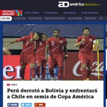 Así cubrió la prensa peruana el triunfo de su selección