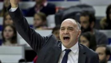 Pablo Laso, durante un partido esta temporada.