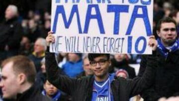 La afición del Chelsea: "Mata, nosotros nunca te olvidaremos"