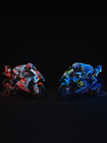 El equipo estadounidense desveló las nuevas decoraciones de sus motos para 2026, fieles a la identidad que les llevó al éxito el año pasado. El azul, el negro y el amarillo fluorescente vuelven a dominar una imagen ahora más agresiva gracias al acabado mate y a los nombres de los pilotos en los carenados, en una puesta en escena que refuerza el espíritu continuista de la marca.