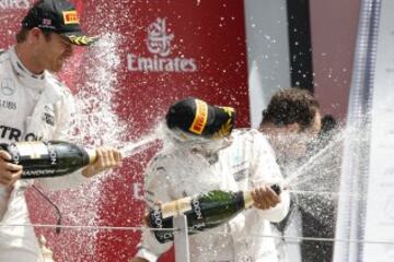 Lewis Hamilton gana por delante de Nico Rosberg y Max Verstappen.