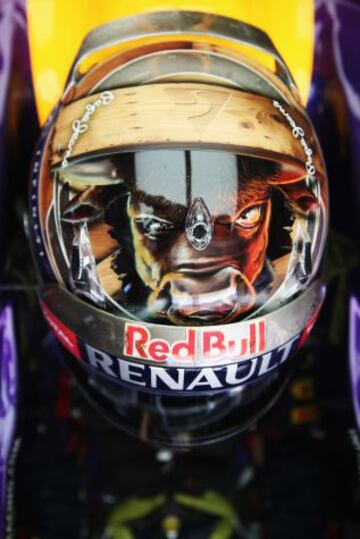 El casco de Sebastian Vettel.