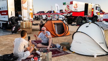 Tiendas de campaña en el Dakar 2026.