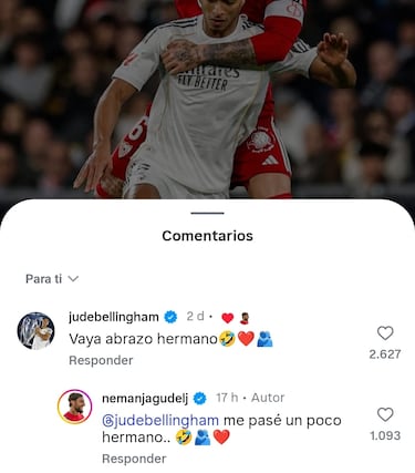 Bellingham: “Vaya abrazo hermano”