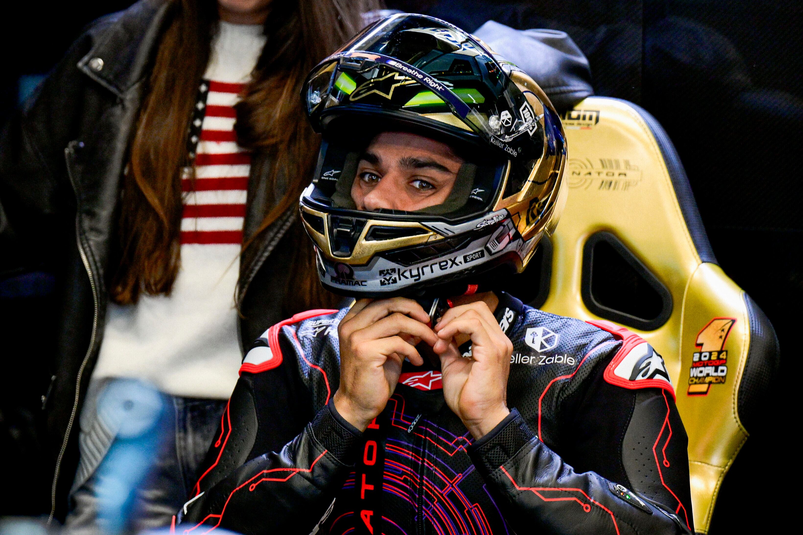 Jorge Martin durante su estreno con Aprilia en MotoGP.
