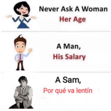 Los mejores memes de Sam va lent¨ªn