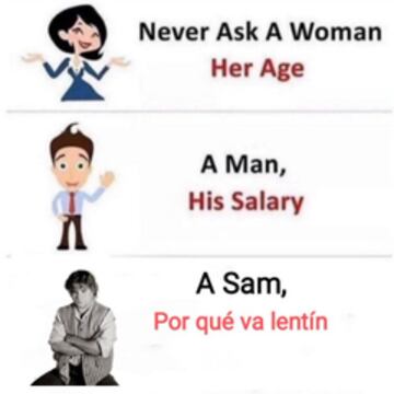 Los mejores memes de Sam va lentín