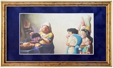 Doraemon se cuela en pinturas mundialmente famosas y el papel de Gigante en este cuadro es inquietante