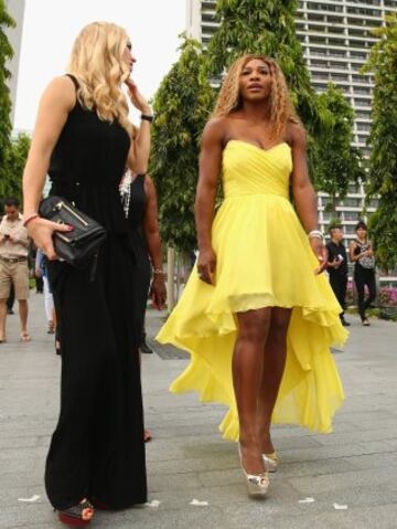 Serena Williams y Caroline Wozniacki.