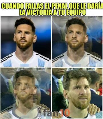 Los memes enfrían a Messi con el empate de Argentina