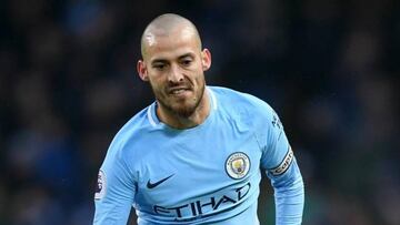 David Silva in action with Manchester City.