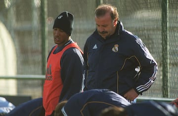 Tras una charla con Del Bosque en marzo de 2000 el francés se negó a salir al entrenamiento. Se marchó a encerrarse en su casa y esa misma tarde el Real Madrid le expedientó, le apartó del equipo y le impuso una multa de cinco millones de pesetas de la época (30.000 euros). Estuvo 45 días suspendido de empleo y sueldo.