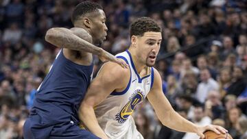 Klay Thompson, escolta de los Golden State Wariors, durante el partido contra los Minnesota Timberwolves.