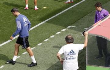 Morata dio el susto en el entrenamiento