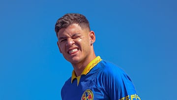 Richard Sanchez during the official photo of the America Mens and Womens Team in the Torneo Apertura 2023 of the Liga BBVA MX and Liga BBVA MX Femenil, at Azteca Stadium on September 28, 2023.

<br><br>

Richard Sanchez durante la foto oficial del Equipo America Varonil y Femenil en el Torneo Apertura 2023 de la Liga BBVA MX y Liga BBVA MX Femenil, en el Estadio Azteca el 28 de Septiembre de 2023.