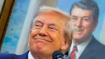 El presidente Trump en la Oficina Oval de la Casa Blanca en Washington, D.C., EE.UU.