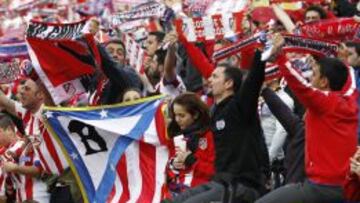 La afición del Atlético está deseando de animar a su equipo en el partido del sábado ante Las Palmas.