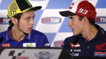 Marc Márquez y rossi en Misano.