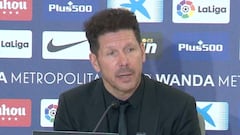 Simeone: "Según ustedes estamos mal; según yo estamos muy bien"