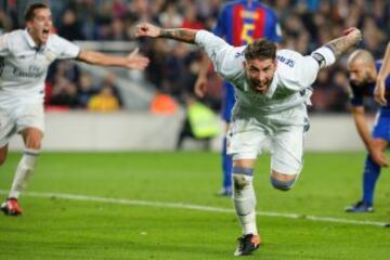 03/12/2016. La Liga Santander. Barcelona-Real Madrid. 1-1. Sergio Ramos remató para empatar el partido en el minuto 90.