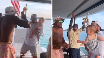 Tua Tagovailoa & Baker Mayfield living it up in wild Florida yacht party