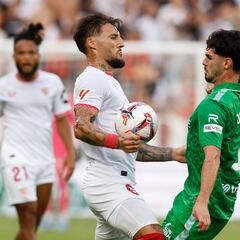 Johnny Cardoso, discreto derbi en Sevilla