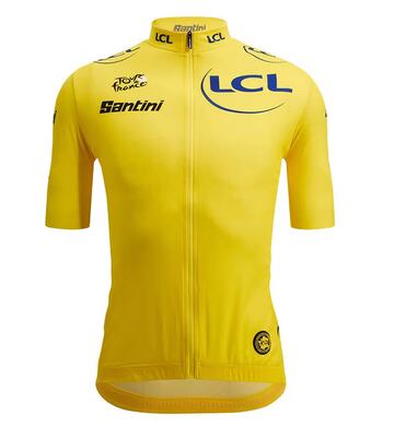 Es el maillot más prestigioso del Tour de Francia. Fue creado en 1919 en referencia al papel amarillo del periódico L’Auto, que pertenecía al creador del tour, Henri Desgrange. Se asigna mediante el cálculo de sumar los tiempos de cada etapa de cada ciclista. El ciclista con el menor tiempo es el líder en ese momento, y al final del evento es declarado el ganador general del Tour de Francia.