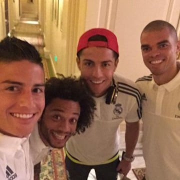 James, Marcelo, Cristiano Ronaldo y Pepe.