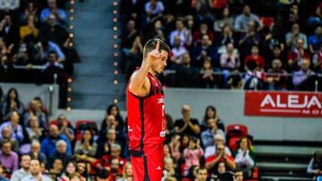 Jonathan Barreiro, durante el partido contra el PAOK Salónica.