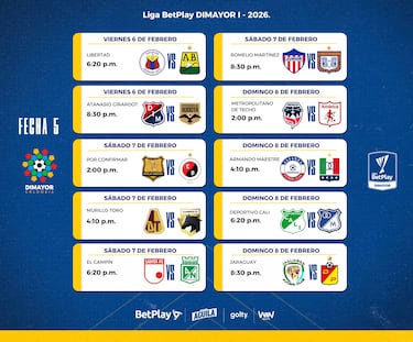 Fixture de la Liga BetPlay 2025-II