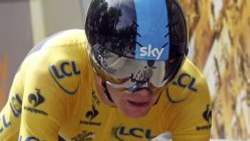 Chris Froome, en la crono por equipos.