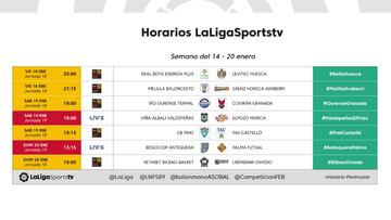 Un partido de Leb Oro y otro de fútbol sala, en programa del domingo en LaLigaSports Tv