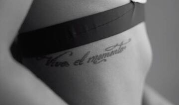 El tatuaje de Lucía Martiño y su lema de vida.