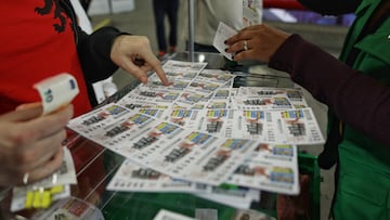 MADRID, SPAIN - APRIL 30: The president of ONCE, Miguel Carballeda, the secretary general of UGT labor union, Pepe Alvarez, and the secretary of Equality and Social Policy of UGT, Ana Isabel Gracia, attend the presentation of the ONCE lottery ticket of next Wednesday dedicated to the 130th anniversary of UGT on April 30, 2019 in Madrid, Spain. (Photo by Jesús Hellín/Europa Press via Getty Images) (Photo by Europa Press News/Europa Press via Getty Images ) ONCE LOTERIA LOTERIAS