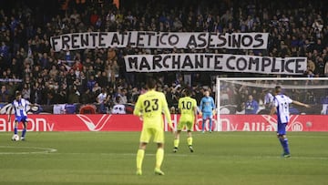 Riazor Blues: "Frente Atlético, asesinos. Marchante, cómplice"