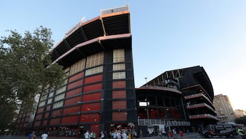 Imagen de los alrededores de Mestalla antes de un partido.