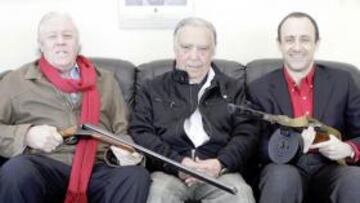 <b>TRES GRANDES. </b>Emiliano, Pedro Ferrándiz y Ettore Messina.