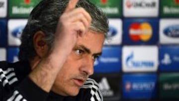 José Mourinho, en la sala de prensa de Old Trafford.