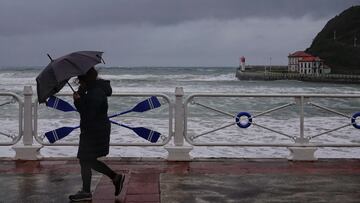 Una persona camina por el puerto de Ribadesella, a 16 de enero de 2023, en Ribadesella, Asturias (España). Asturias se encuentra hoy en aviso naranja por oleaje de hasta ocho metros de altura y en aviso amarillo por lluvias que podrían dejar hasta 50 litros por metro cuadrado en doce horas y por rachas de viento de hasta 90 kilómetros por hora, informa la Agencia Estatal de Meteorología (Aemet). El temporal que afecta a casi todo el país ha activado hoy el aviso naranja en ocho comunidades por nevadas en cotas cercanas a los 700 metros, fuerte oleaje y rachas de viento de hasta 100 kilómetros por hora.
16 ENERO 2023;ASTURIAS;ALERTA;AVISO NARANJA;LLANES;ASTURIAS;TIEMPO;OLEAJE;
Xuan Cueto / Europa Press
16/01/2023