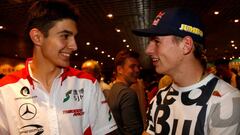 Esteban Ocon y Max Verstappen en 2014 durante su &eacute;poca en F-3.