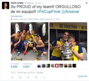 Alexis y Arsenal celebraron en las redes