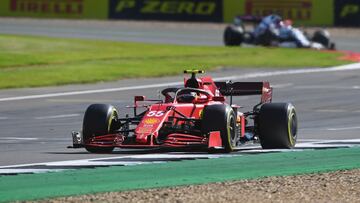 Carlos Sainz (Ferrari SF21). Silverstone, Gran Bretaña. F1 2021.