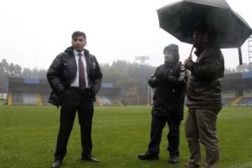 La lluvia que cayó en Talcahuano casi impide la realización del partido. Igual pudieron jugar en el CAP.