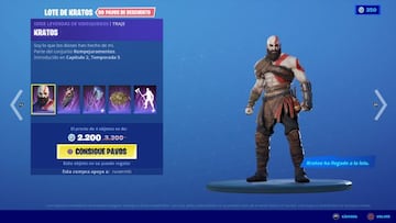 Un vistazo de cerca al skin Kratos