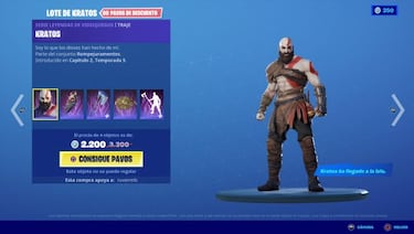 Fortnite: skin Kratos de God of War ya disponible; precio y contenidos