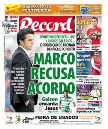 Portadas de la prensa deportiva