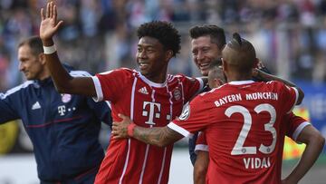 Vidal estuvo presente en la goleada de Bayern en la Copa